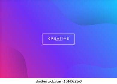 Fluid landing page background with geometric form. Fluid, liquid, wavy, gradient, flowing, dynamic shape background. Trendy and modern background color. Cool banner design template in purple.