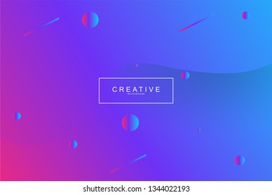 Fluid landing page background with geometric form. Fluid, liquid, wavy, gradient, flowing, dynamic shape background. Trendy and modern background color. Cool banner design template in purple.