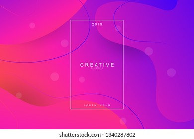 Fluid landing page background. Fluid, liquid, wavy, gradient, flowing, dynamic shape background. Trendy and modern background color. Cool horizontal banner design template.