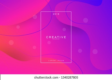Fluid landing page background. Fluid, liquid, wavy, gradient, flowing, dynamic shape background. Trendy and modern background color. Cool horizontal banner design template.