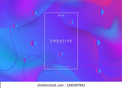 Fluid landing page background. Fluid, liquid, wavy, gradient, flowing, dynamic shape background. Trendy and modern background color. Cool horizontal banner design template.