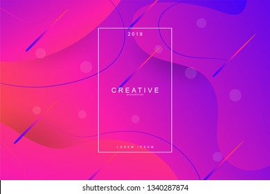 Fluid landing page background. Fluid, liquid, wavy, gradient, flowing, dynamic shape background. Trendy and modern background color. Cool horizontal banner design template.