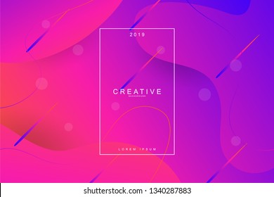 Fluid landing page background. Fluid, liquid, wavy, gradient, flowing, dynamic shape background. Trendy and modern background color. Cool horizontal banner design template.