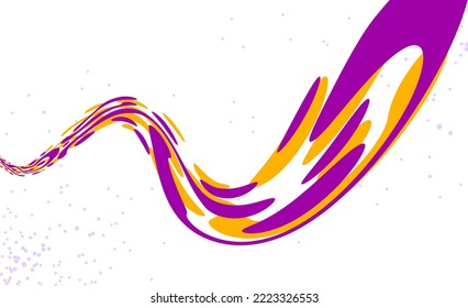 Fluid lava shapes abstract vector background, dynamic energy flowing design in 3D perspective, biology or chemistry science theme, nano or micro research technology.
