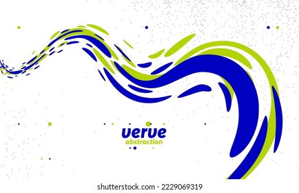 Fluid lava shapes abstract vector background, dynamic energy flowing design in 3D perspective, biology or chemistry science theme, nano or micro research technology.