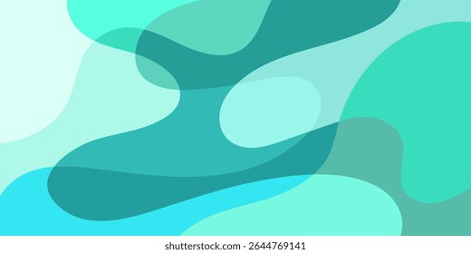A fluid and layered abstract background in cool turquoise and blue tones. Perfect for websites, presentations, banners, or modern design projects needing a fresh, oceanic vibe.