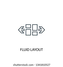 fluid Layout concept line icon. Simple element illustration. fluid Layout concept outline symbol design. Can be used for web and mobile UI/UX