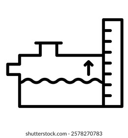 Fluid Levels icon line vector illustration