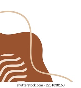 fluid and line shape graphic element with geometric shape ornament illustration for background corner border or frame