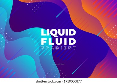 Diseño de fondo fluido y líquido con forma colorida para su afiche, fondo, banner o calendario.