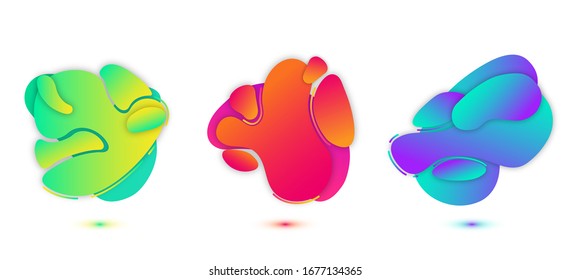 Liquid Liquid Color Shape Banner.  Abstrakter Template Banner für Web, Mobile App. Vektorillustration Illustration Eps10