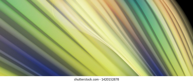 Fluid liquid color wave lines, glowing colorful light effect, abstract composition template. Geometric technology abstract pattern. Movement and motion concept