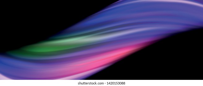 Líneas de onda de color líquido fluido, efecto luminoso colorido brillante, plantilla de composición abstracta. Patrón abstracto de tecnología geométrica. Concepto de movimiento y movimiento