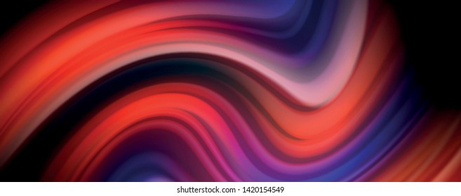 Líneas de onda de color líquido fluido, efecto luminoso colorido brillante, plantilla de composición abstracta. Patrón abstracto de tecnología geométrica. Concepto de movimiento y movimiento