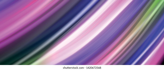 Fluid liquid color wave lines, glowing colorful light effect, abstract composition template. Geometric technology abstract pattern. Movement and motion concept