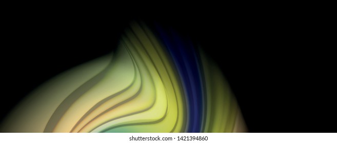 Líneas de onda de color líquido fluido, efecto luminoso colorido brillante, plantilla de composición abstracta. Patrón abstracto de tecnología geométrica. Concepto de movimiento y movimiento