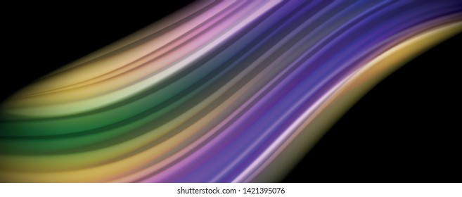 Líneas de onda de color líquido fluido, efecto luminoso colorido brillante, plantilla de composición abstracta. Patrón abstracto de tecnología geométrica. Concepto de movimiento y movimiento