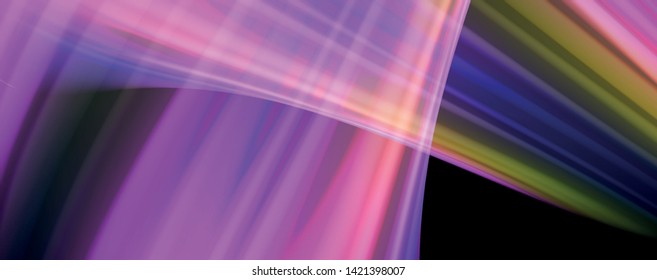 Fluid liquid color wave lines, glowing colorful light effect, abstract composition template. Geometric technology abstract pattern. Movement and motion concept