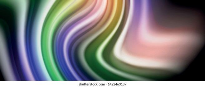 Fluid liquid color wave lines, glowing colorful light effect, abstract composition template. Geometric technology abstract pattern. Movement and motion concept