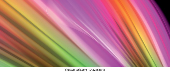Fluid liquid color wave lines, glowing colorful light effect, abstract composition template. Geometric technology abstract pattern. Movement and motion concept