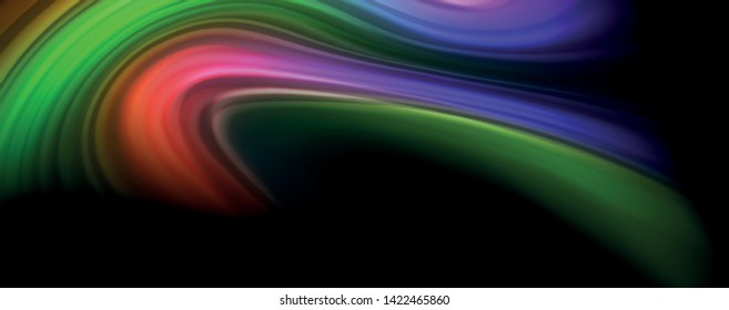 Líneas de onda de color líquido fluido, efecto luminoso colorido brillante, plantilla de composición abstracta. Patrón abstracto de tecnología geométrica. Concepto de movimiento y movimiento