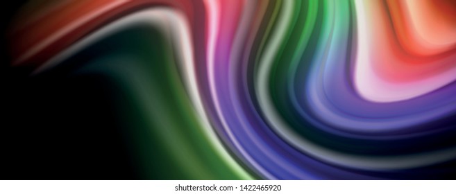 Fluid liquid color wave lines, glowing colorful light effect, abstract composition template. Geometric technology abstract pattern. Movement and motion concept