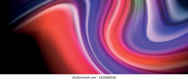 Fluid liquid color wave lines, glowing colorful light effect, abstract composition template. Geometric technology abstract pattern. Movement and motion concept
