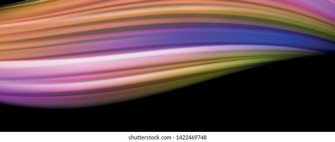 Líneas de onda de color líquido fluido, efecto luminoso colorido brillante, plantilla de composición abstracta. Patrón abstracto de tecnología geométrica. Concepto de movimiento y movimiento
