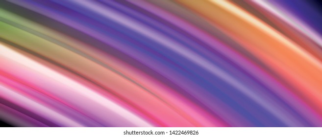 Líneas de onda de color líquido fluido, efecto luminoso colorido brillante, plantilla de composición abstracta. Patrón abstracto de tecnología geométrica. Concepto de movimiento y movimiento