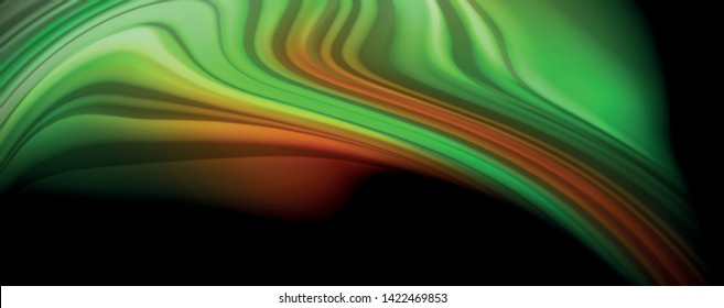 Fluid liquid color wave lines, glowing colorful light effect, abstract composition template. Geometric technology abstract pattern. Movement and motion concept