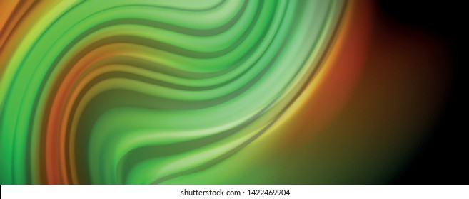 Líneas de onda de color líquido fluido, efecto luminoso colorido brillante, plantilla de composición abstracta. Patrón abstracto de tecnología geométrica. Concepto de movimiento y movimiento