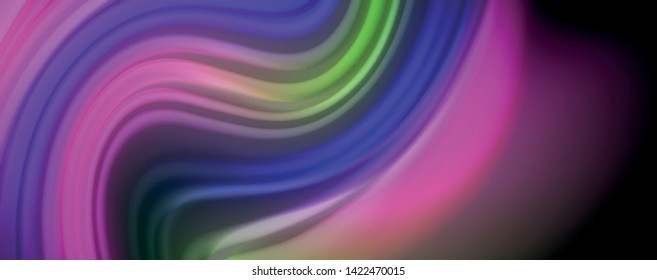 Flüssige Flüssig-Farb-Wellenlinien, leuchtender bunter Lichteffekt, abstrakte Kompositionsvorlage. Abstraktes Muster der geometrischen Technologie. Konzept Bewegung und Bewegung