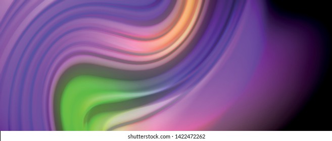 Líneas de onda de color líquido fluido, efecto luminoso colorido brillante, plantilla de composición abstracta. Patrón abstracto de tecnología geométrica. Concepto de movimiento y movimiento