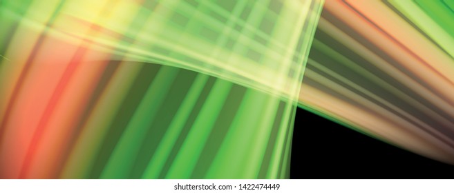 Líneas de onda de color líquido fluido, efecto luminoso colorido brillante, plantilla de composición abstracta. Patrón abstracto de tecnología geométrica. Concepto de movimiento y movimiento