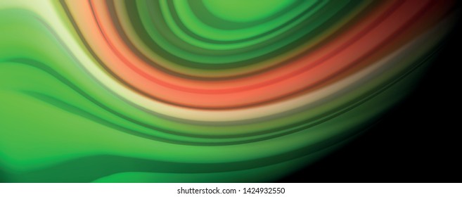 Fluid liquid color wave lines, glowing colorful light effect, abstract composition template. Geometric technology abstract pattern. Movement and motion concept