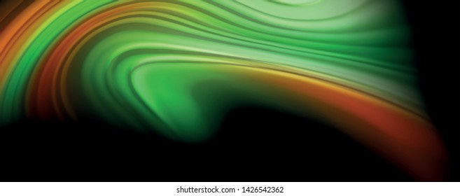 Fluid liquid color wave lines, glowing colorful light effect, abstract composition template. Geometric technology abstract pattern. Movement and motion concept