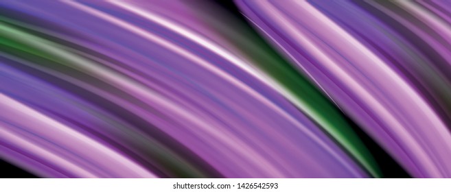 Fluid liquid color wave lines, glowing colorful light effect, abstract composition template. Geometric technology abstract pattern. Movement and motion concept