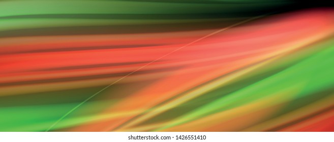 Fluid liquid color wave lines, glowing colorful light effect, abstract composition template. Geometric technology abstract pattern. Movement and motion concept
