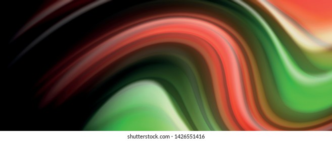 Líneas de onda de color líquido fluido, efecto luminoso colorido brillante, plantilla de composición abstracta. Patrón abstracto de tecnología geométrica. Concepto de movimiento y movimiento