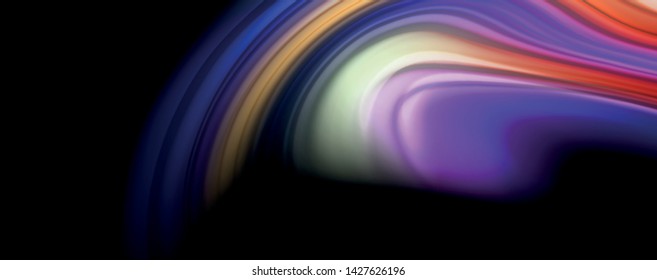 Líneas de onda de color líquido fluido, efecto luminoso colorido brillante, plantilla de composición abstracta. Patrón abstracto de tecnología geométrica. Concepto de movimiento y movimiento