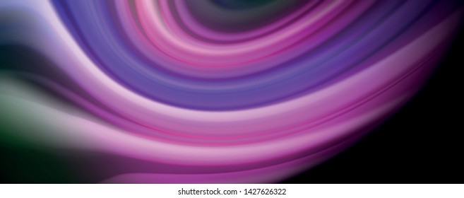 Fluid liquid color wave lines, glowing colorful light effect, abstract composition template. Geometric technology abstract pattern. Movement and motion concept