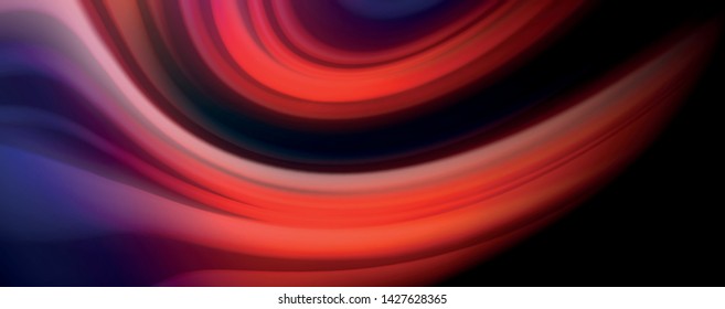 Fluid liquid color wave lines, glowing colorful light effect, abstract composition template. Geometric technology abstract pattern. Movement and motion concept