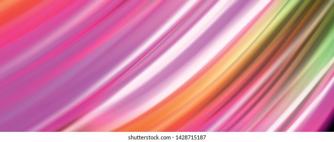 Fluid liquid color wave lines, glowing colorful light effect, abstract composition template. Geometric technology abstract pattern. Movement and motion concept