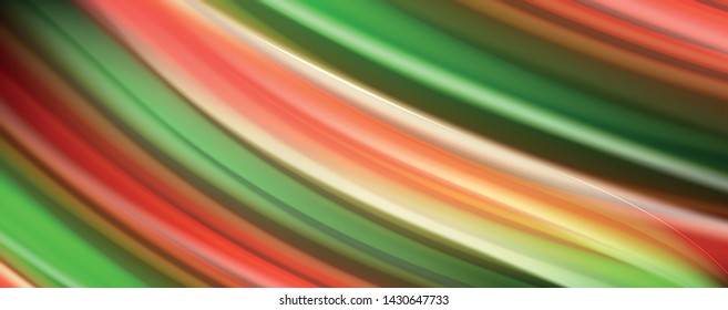 Fluid liquid color wave lines, glowing colorful light effect, abstract composition template. Geometric technology abstract pattern. Movement and motion concept