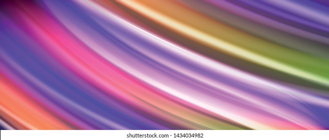 Líneas de onda de color líquido fluido, efecto luminoso colorido brillante, plantilla de composición abstracta. Patrón abstracto de tecnología geométrica. Concepto de movimiento y movimiento