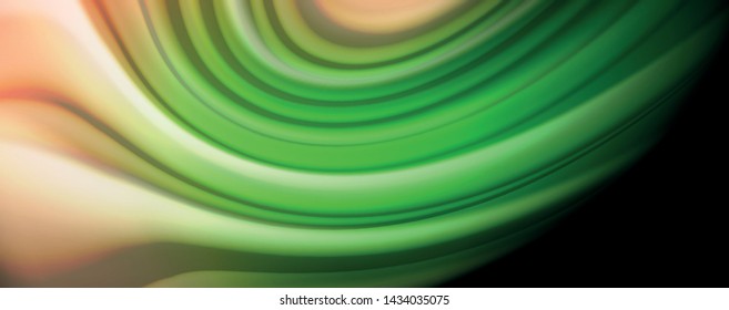 Líneas de onda de color líquido fluido, efecto luminoso colorido brillante, plantilla de composición abstracta. Patrón abstracto de tecnología geométrica. Concepto de movimiento y movimiento