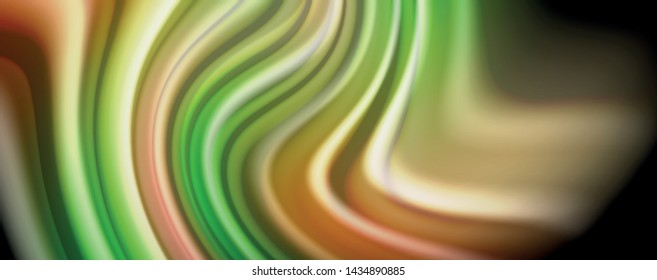Fluid liquid color wave lines, glowing colorful light effect, abstract composition template. Geometric technology abstract pattern. Movement and motion concept