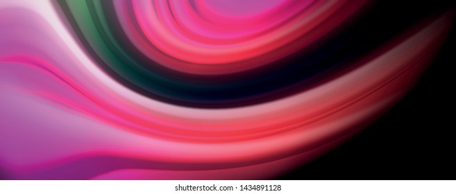 Fluid liquid color wave lines, glowing colorful light effect, abstract composition template. Geometric technology abstract pattern. Movement and motion concept