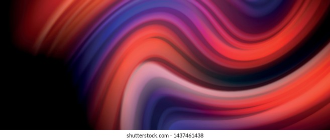 Fluid liquid color wave lines, glowing colorful light effect, abstract composition template. Geometric technology abstract pattern. Movement and motion concept