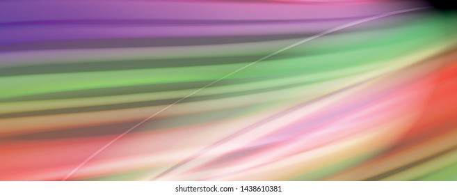 Fluid liquid color wave lines, glowing colorful light effect, abstract composition template. Geometric technology abstract pattern. Movement and motion concept